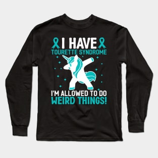 Funny Tourette Syndrome Warrior Tourette Syndrome Awareness Long Sleeve T-Shirt